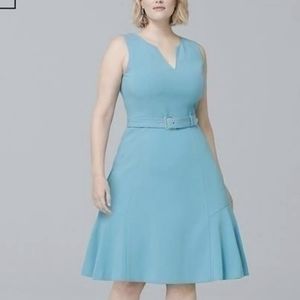 RARE 🦄 WHBM plus A-line belted dress